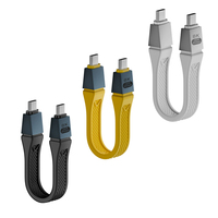 Kabel ekstensi USB C ke USB C pendek, kabel ekstensi pengisian daya Data tipe C, Transfer Data tipe C, pengisian cepat, kabel USB C ke USB 240W 80Gbps USB4 2.0