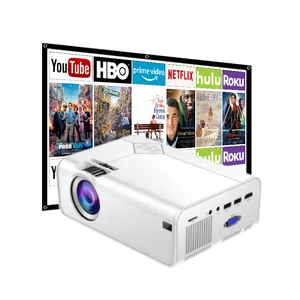 4K LCD Video 1080P Home Theater Projector Smart Android 3D with 100 Inch Projector Screen Digital Projection screen