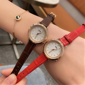 Scottie-Reloj de pulsera de cuarzo con esfera redonda para mujer, elegante, de lujo, de cuero, con diamantes - Product Image 2