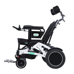 Nouveau <span class=keywords><strong>fauteuil</strong></span> roulant <span class=keywords><strong>électrique</strong></span> pliable en aluminium léger avec accoudoirs, <span class=keywords><strong>repose</strong></span>-pieds et dossier réglables, batterie au lithium - Product Image 2