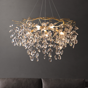 Lampadario a LED di cristallo di lusso moderno di medie dimensioni per la decorazione della casa per il soggiorno <span class=keywords><strong>Hotel</strong></span> Hall o Villa Art decoro illuminazione - Product Image 4