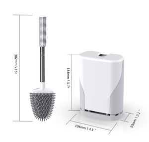 מברשת אסלה ומברשת שירותים, גמישה קערת מברשת ראש עם סיליקון מברשת פלדה pulisciwc סיליקון - Product Image 6