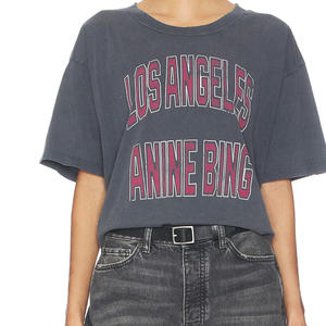 Camiseta 100% Algodón con Logotipo Personalizado, Camiseta Vintage Lisa, Camiseta de Algodón Lavada con Piedras, Camiseta con Estampado para Mujer, Camiseta con Lavado Ácido - Product Image 1