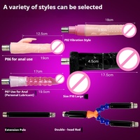 Großhandel 3XLR-Anschluss Sexmaschinen-Aufsätze Unisex Kristall Realistische Dildos Massageköpfe USB-Heizung Biegbar Kompatibel