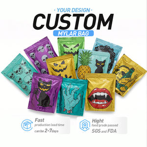 Custom Design Stand up Resealable Zip Lock Foil <b>Mylar</b> <b>Bags</b> for Edible Candy 3.5g 7g 14g Food Storage - Product Image 2