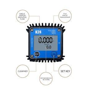 Pengukur Aliran Bensin <span class=keywords><strong>Diesel</strong></span> Air <span class=keywords><strong>Digital</strong></span> Elektronik Aloi Aluminium Tegangan Tinggi K24 Flowmeter Aliran Turbin <span class=keywords><strong>Digital</strong></span> K24 - Product Image 2