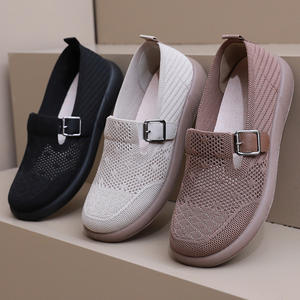 รองเท้าคู่เดียวของผู้หญิงนุ่มสบายระบายอากาศได้ดีพื้นรองเท้านุ่มไม่ลื่นในการเดินเบาออกแบบให้เรียบสำหรับฤดูใบไม้ร่วง - Product Image 5