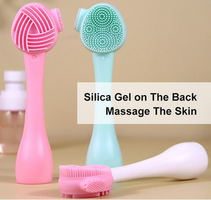 Nouveau produit 2023 en promotion : Brosse faciale double face en silicone, facile d'entretien et portable, pour masques - Product Image 4