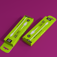 Boîte d'emballage pour câble USB, boîte de vente au détail pour câble de données USB, boîte en papier vide écologique pour pièces de produits électroniques