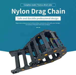 Plastic Nylon Cable Carrier Towing Chain Openable Protective Bridge Cable Drag Chain