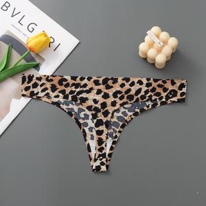 <strong>Panties</strong> for Womens Leopard Pattern <strong>Low</strong> <strong>Waisted</strong> Seamless for Women <strong>Underwear</strong> No Show Sexy Breathable Thongs - Product Image 3