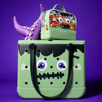 Individuell Bedruckte Halloween-Kürbis 1300g EVA Strandtasche Wasserdichte Langlebige Große Kapazität Handtasche