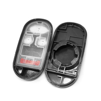 Carcasa de Llave de Coche de Repuesto con Control Remoto de 4 Botones, Material ABS Negro, para Llaves de Vehículos