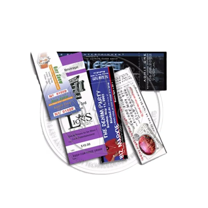 無料デザインカスタム板紙紙カードプリント偽造防止イベントチケット