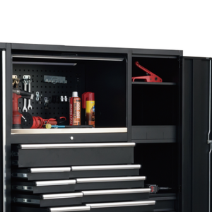 Chariot à outils robuste verrouillable avec 13 <span class=keywords><strong>tiroirs</strong></span>, armoire de rangement d'atelier en métal <span class=keywords><strong>sur</strong></span> roulettes, finition thermolaquée, service personnalisable - Product Image 2