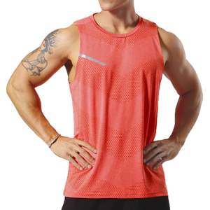 Chaleco de malla para hombre, Top sin mangas ultra-transpirable y ligero para el verano, perfecto para gimnasio, correr o estilo de calle informal - Product Image 2