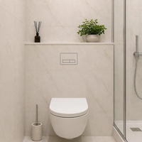 Kit de découpe de carreaux pour réservoir encastré 4-en-1, kit d'installation multi-modèles pour toilettes suspendues avec bouton de chasse d'eau dissimulé