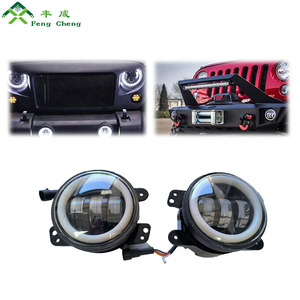 Đèn pha Halo 12V với đèn sương mù Angel Eye dạng tấm rồng (bao gồm bóng đèn H11), tương thích với xe Jeep Wrangler - Product Image 5