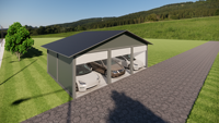 Contenedor Plegable de 20 pies/40 pies, Casa Contenedor Desmontable, Garaje Portátil, Almacén, Villa Modular Prefabricada Económica, Taller
