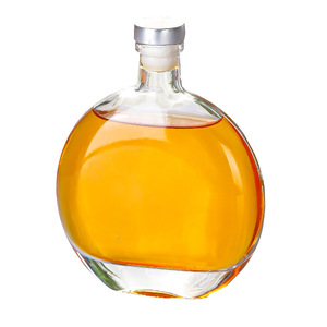 Vente flash - Bouteille en verre ronde plate pour <span class=keywords><strong>gin</strong></span>, café, liqueur, vin, 250 ml, 500 ml, avec bouchon - Product Image 5