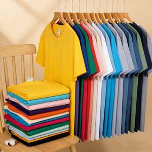 Camiseta Gruesa <span class=keywords><strong>de</strong></span> Alta Calidad a Bajo Precio, Personalizada con Logotipo Serigrafiado, 100% Algodón, Unisex, <span class=keywords><strong>para</strong></span> <span class=keywords><strong>Hombre</strong></span>, Camisetas Lisas <span class=keywords><strong>de</strong></span> Lujo <span class=keywords><strong>para</strong></span> <span class=keywords><strong>Hombre</strong></span> - Product Image 2