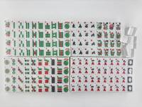 Tuiles de Mahjong Dorées Double Couche en Acrylique, 160 Pièces, Luxe Moderne, Portables, Finition Polie à la Main, Design Classique, pour Jeu à Domicile et Cadeau