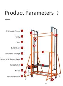 Diskon besar kualitas tinggi 300kg-10m perancah listrik meja angkat baru dapat dilipat Remote Control portabel - Product Image 2