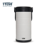 Seau à glace isotherme portable grande capacité en acier inoxydable, bouilloire multifonction rotative 6,6 L pour l'extérieur, conservation de la chaleur et du froid