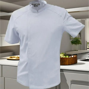 OEM cómodo de manga corta de moda Chef chaqueta último diseño cocina Catering uniforme para restaurantes - Product Image 4