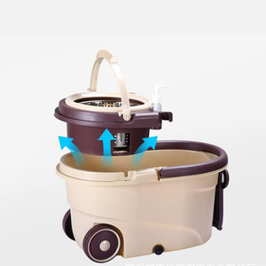 Dễ Dàng Cuộc Sống <span class=keywords><strong>360</strong></span> Xoay Ma Thuật Quay Lau Xô 2 Sợi Nhỏ Nạp Chất Lỏng Dispenser Đầu Hộp Sàn Làm Sạch Lau Hệ Thống - Product Image 1