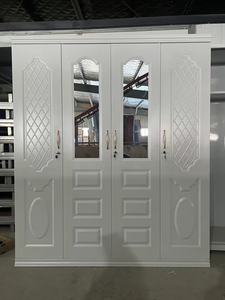 <span class=keywords><strong>Armadio</strong></span> Moderno in Metallo per Camera da Letto <span class=keywords><strong>con</strong></span> 4 <span class=keywords><strong>Ante</strong></span> a Battente in Acciaio, <span class=keywords><strong>Armadio</strong></span> Goffrato <span class=keywords><strong>con</strong></span> <span class=keywords><strong>Specchio</strong></span> - Product Image 5