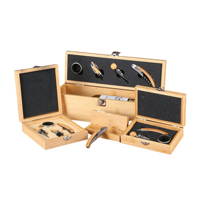 Cao Cấp Sang Trọng Bằng Gỗ Tre Rượu Vang Mở Chai Corkscrew Nút Bộ Quà Tặng Hộp Kinh Doanh Quà Tặng Bộ Cho Rượu Vang Công Cụ Phụ Kiện - Product Image 1