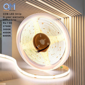Bande de décoration intérieure QM Bande COB Offres Spéciales Fabricant de bande LED Cob <span class=keywords><strong>12Volt</strong></span> 10M Flex Flexible Blanc chaud 12V Smart 24V Cob - Product Image 1