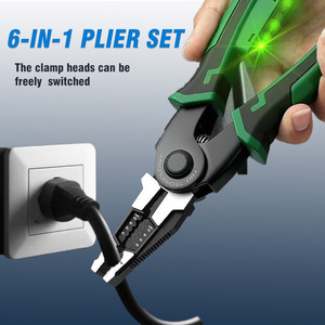 Pince multifonctionnelle 5-en-1 à têtes interchangeables pour couper, sertir, dénuder, plier et saisir – Idéale pour les travaux électriques et le bricolage - Product Image 3
