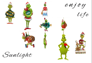 Adornos Navideños Divertidos de Alta Calidad al por Mayor, Adornos Colgantes Verdes del <span class=keywords><strong>Grinch</strong></span>, Accesorios para Árboles de <span class=keywords><strong>Navidad</strong></span> - Product Image 5