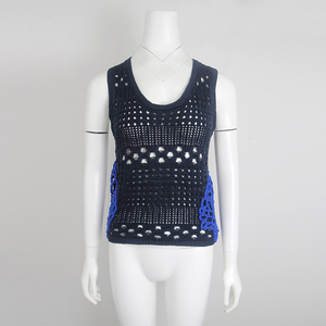 Knit Vest For Women Summer Vest For Women Saodimallsu Women's Crochet Button-Down Vest - Sleeveless V-Neck Summer Sweater Top Knit Tank Top Womens Vests