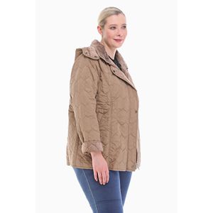 Manteau matelassé avec capuche en vison 75 cm - Product Image 3