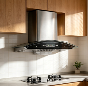 Hotte <span class=keywords><strong>de</strong></span> cuisine électrique intelligente à commande par capteur, 900 mm, verre incurvé, <span class=keywords><strong>aspiration</strong></span> puissante - Product Image 1