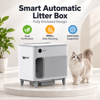 Litière automatique intelligente pour chats avec surveillance du poids, certifiée CE RoHS, OEM ODM, avec sac à cordon, auto-scellante et désodorisante