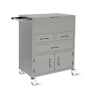 (MS-T200S) Chariot d'urgence simple en acier inoxydable avec roues - Product Image 1