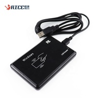 Rice-lector portátil de escritorio, Micro 13,56 MHz RFID HF NFC 15693, con interfaz USB, fuente de alimentación