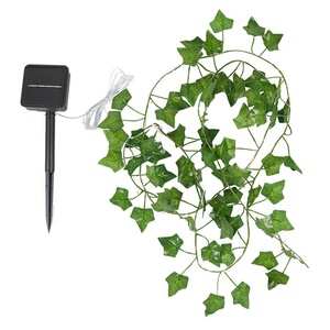 Guirlande Lumineuse LED Feuilles de Lierre, Eucalyptus Vert, <span class=keywords><strong>Rideau</strong></span> de Feuilles de Saule, Alimentation <span class=keywords><strong>Solaire</strong></span>, IP65, Télécommandée, Décorative pour Fêtes - Product Image 6