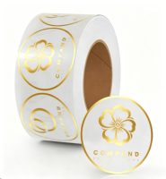 Autocollant d'emballage circulaire personnalisé avec logo, impression vinyle, étiquette ronde imperméable, rouleau d'autocollants de scellage