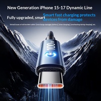 Câble de données Lingcai CC 100W intelligent USB-C vers USB-C USB3.0 à chargement rapide et transfert de données pour iPhone 17
