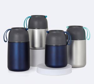 24 OZ Stainless Steel Insulated Food Jar with Folding Spoon, Leakproof Vacuum Food Container for Soup - Product Image 1