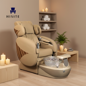 Silla de pedicura, color gris dorado, originalidad, grado superior, masaje de aire, nivel de fuerza ajustable para sala de pedicura - Product Image 1