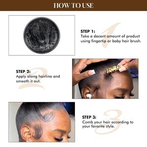 Cera para el <span class=keywords><strong>cabello</strong></span> Bellezon Strong Hold Style Edges, gel fijador para bordes y cabellos rebeldes 4c. - Product Image 5