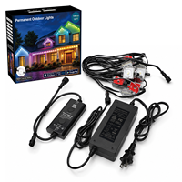 Kit d'éclairage LED extérieur permanent Gouly personnalisé 24V 36V avec contrôle Wi-Fi RGBW, étanche IP68 pour les fêtes