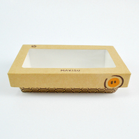Restaurant écologique Boîte à sushi de couleur personnalisée à emporter de luxe Boîtes d'emballage en papier avec inserts pour gâteau beignet cookie brownie