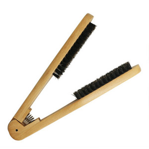 Herramienta de Peinado con Pinza de Bambú para Alisar el Cabello, Cepillo Doble en Forma de V - Product Image 6